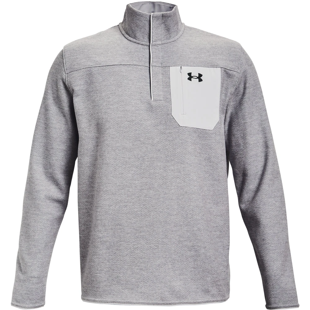 'Under Armour' Men's Specialist Grid Henley - Halo Grey / Black 3 'Under Armour' Men's Specialist Grid Henley - Halo Grey / Black