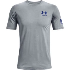 'Under Armour' Men's Freedom Flag T-Shirt - Steel Medium Heather / Royal -Outdoor Clothing Store s7.PS1370810 036 HF 1024x1024@2x