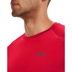 'Under Armour' Men's Tech 2.0 Tee - Red / Graphite -Outdoor Clothing Store s7.V5 1326413 600 COLLAR 1024x1024@2x