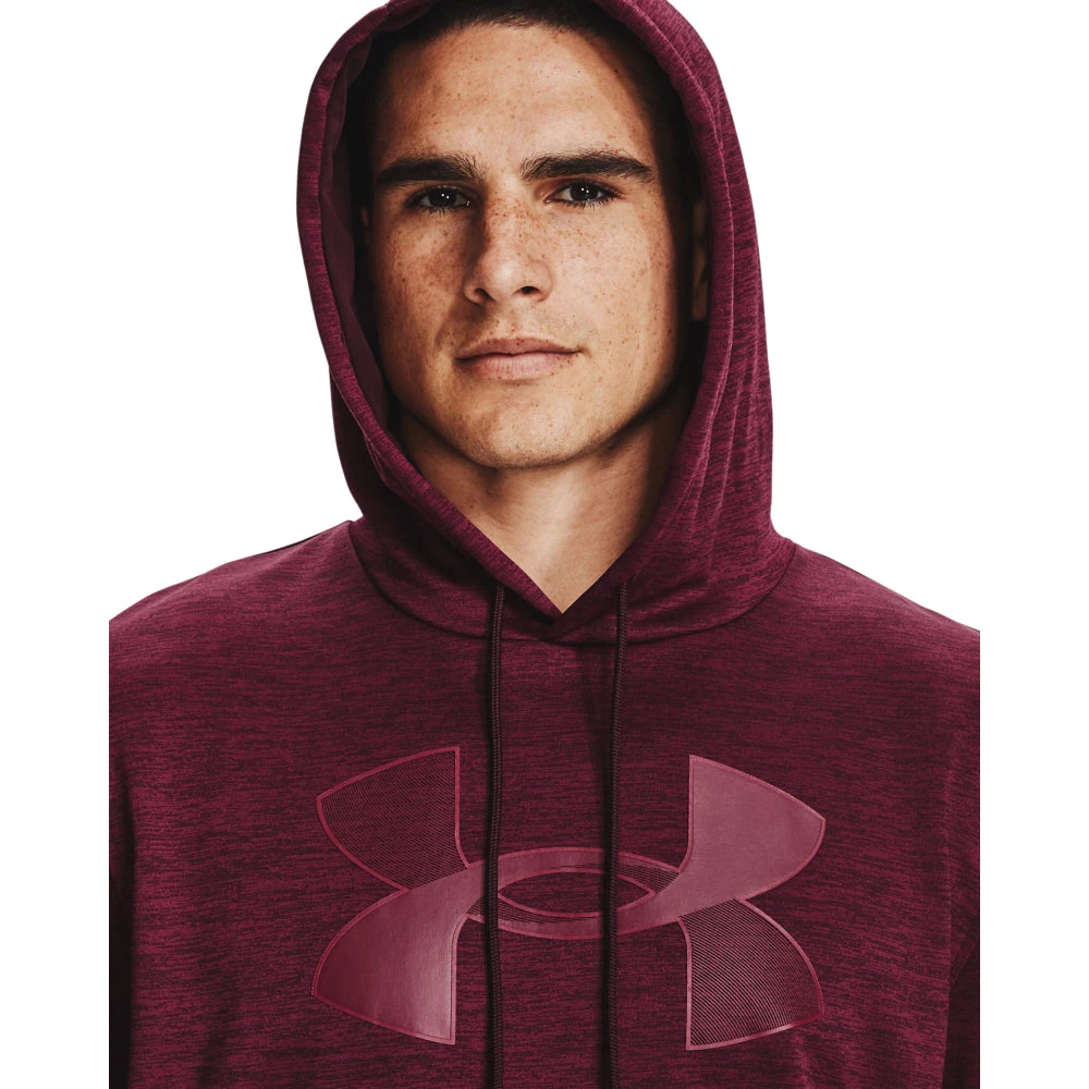 'Under Armour' Men's Armour Fleece® Big Logo Hoodie - Dark Maroon / League Red 4 'Under Armour' Men's Armour Fleece® Big Logo Hoodie - Dark Maroon / League Red - Image 2