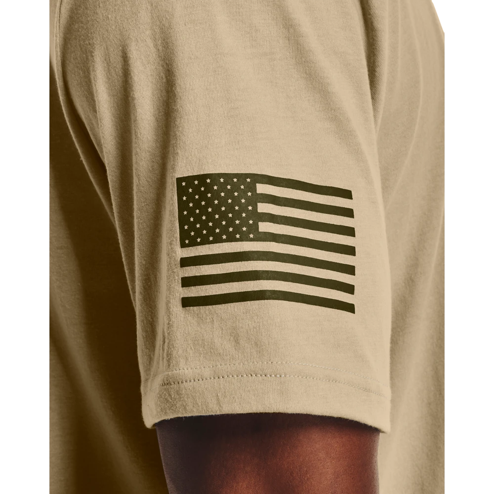 'Under Armour' Men's New Freedom Spine T-Shirt - Desert Sand 4 'Under Armour' Men's New Freedom Spine T-Shirt - Desert Sand - Image 2