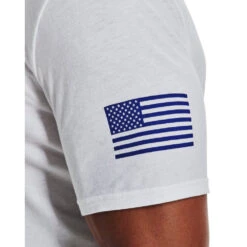 'Under Armour' Men's Freedom Chest Flag T-Shirt - White / Steel -Outdoor Clothing Store s7.V5 1370825 100 SIDEDET 1024x1024@2x
