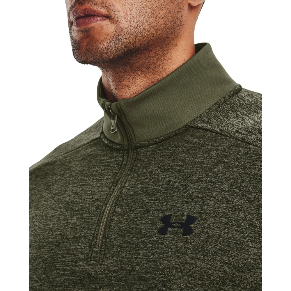 'Under Armour' Men's Fleece Twist 1/4 Zip - Marine OD Green / Black 4 'Under Armour' Men's Fleece Twist 1/4 Zip - Marine OD Green / Black - Image 2