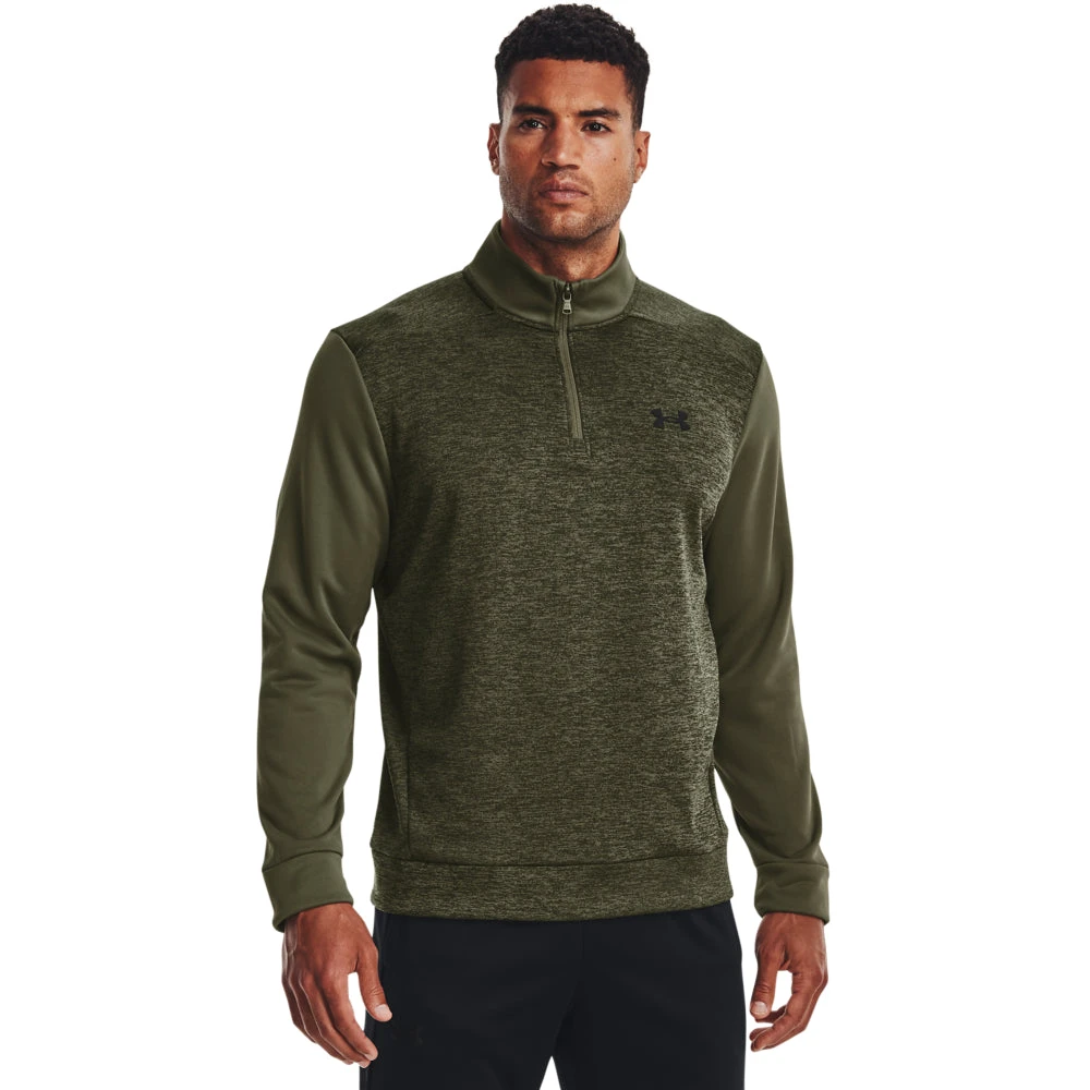 'Under Armour' Men's Fleece Twist 1/4 Zip - Marine OD Green / Black 3 'Under Armour' Men's Fleece Twist 1/4 Zip - Marine OD Green / Black