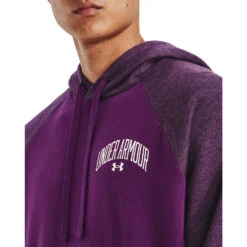 'Under Armour' Men's Rival Fleece Wordmark Colorblock Hoodie - Rivalry -Outdoor Clothing Store s7.V5 1373363 514 COLLAR 1024x1024@2x