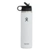 'Hydro Flask' 24 Oz. Wide Mouth W/Flex Straw Lid - White -Outdoor Clothing Store w24bsw white 1024x1024@2x